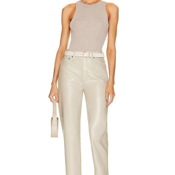 AGOLDE recycled leather pinch waist 90’s pants in color toast - Picture 2 of 8